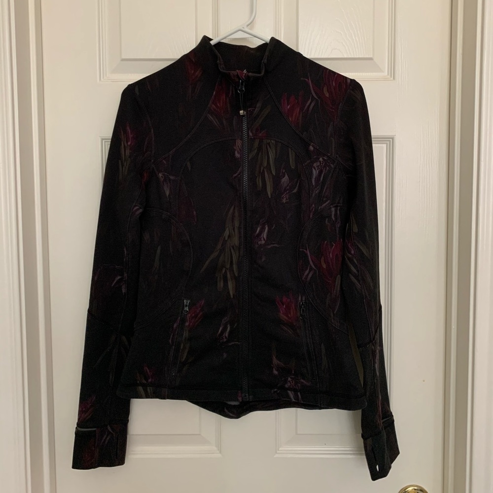 Lululemon black floral jacket